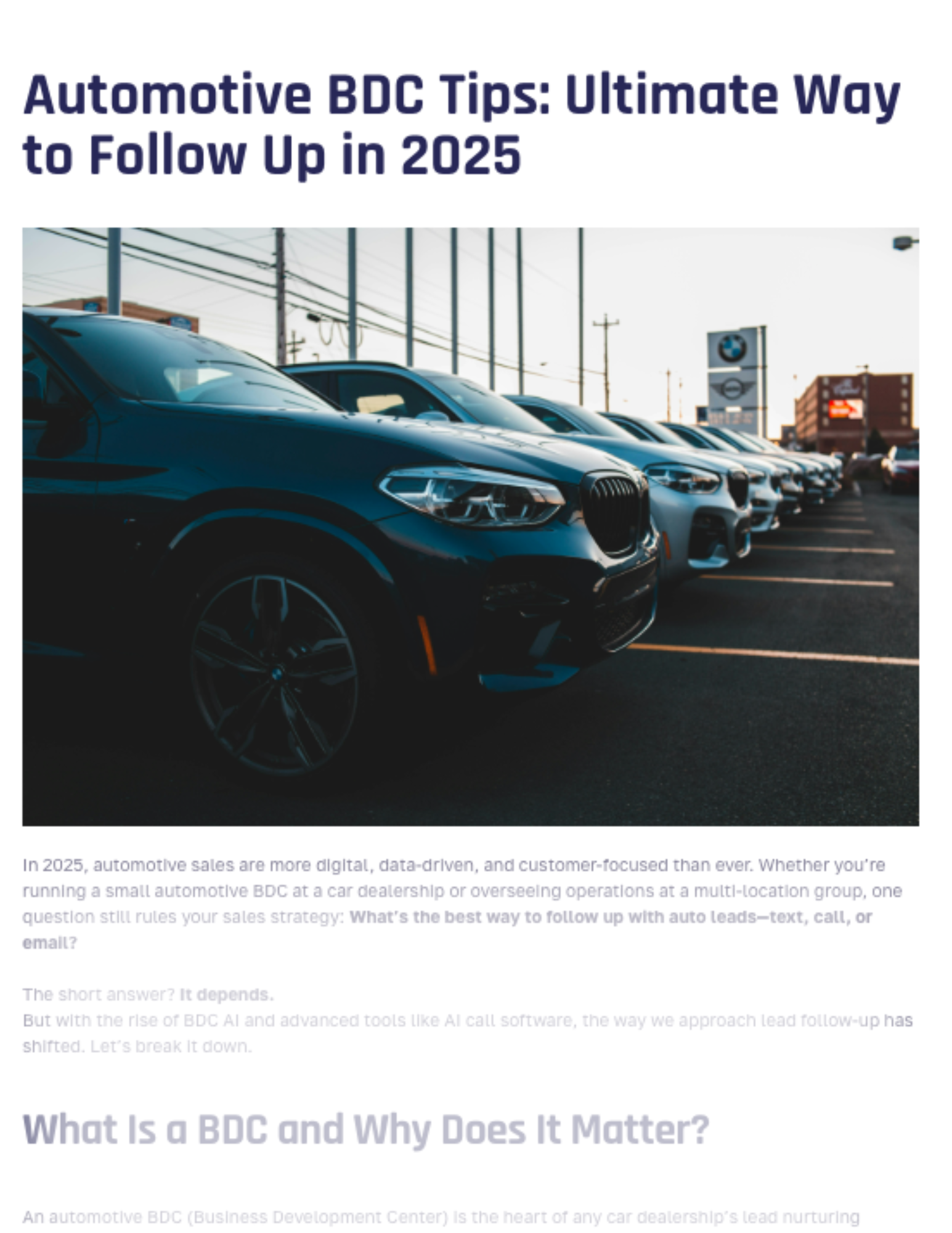 Automotive BDC